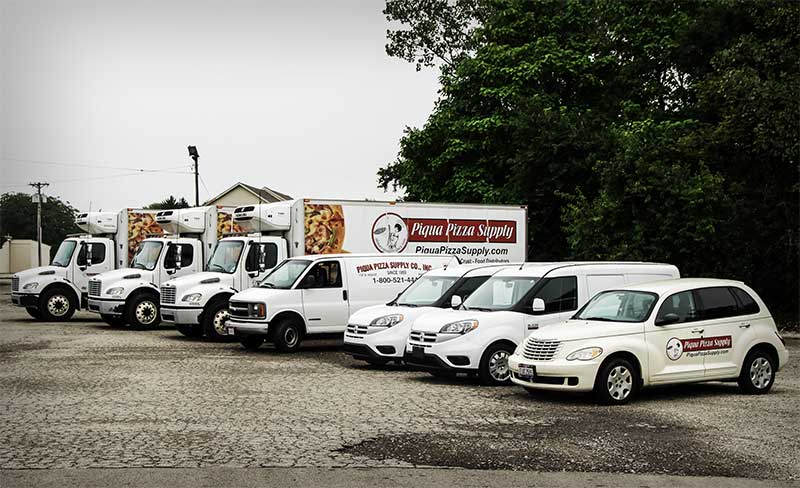 pizza supply delivery trucks